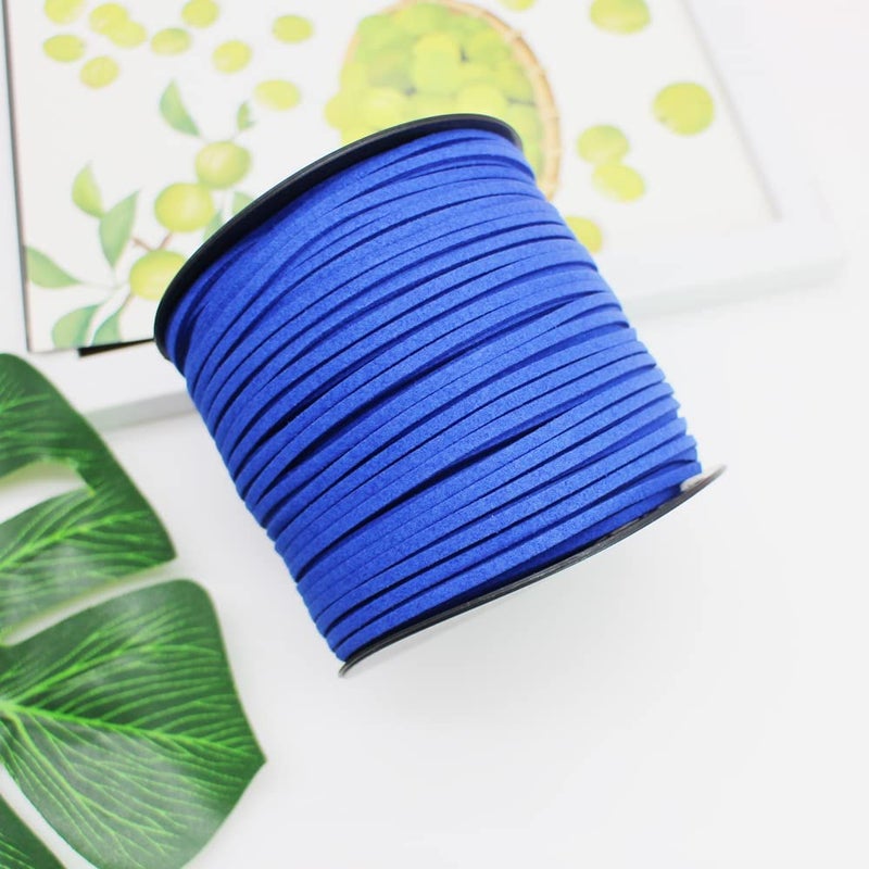Pamir Tong Faux Suede Cord for Jewelry Making 100 Yards 2.6mm Thin Leather String Rope Royal Blue Bracelet Cords DIY Crafts String for Necklace-Dream Catcher Supplies-Hat- Walking Stick - Image 5
